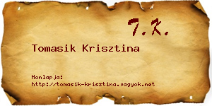 Tomasik Krisztina névjegykártya
